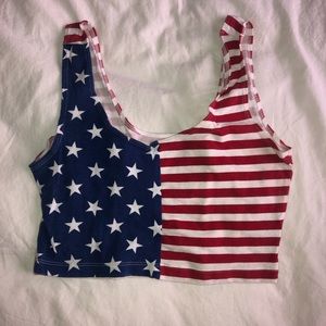 American Apparel American Flag crop top